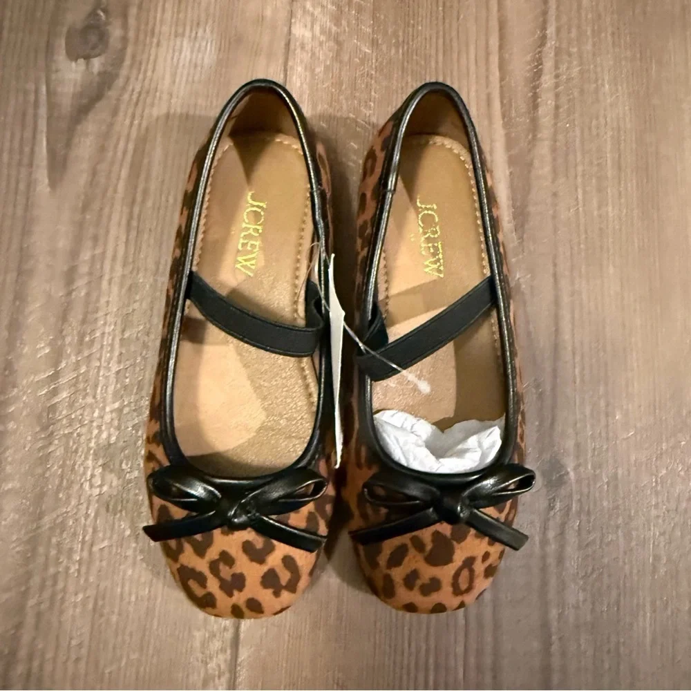 J. Crew Crewcuts Girls' leopard ballet flats size Toddler 9